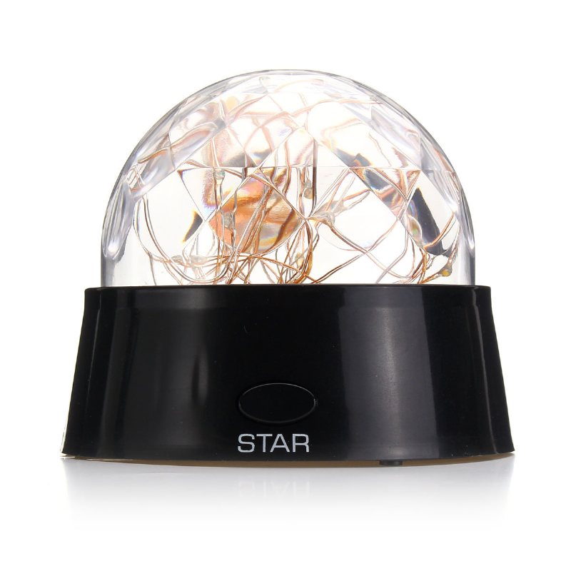 Zasilany Bateryjnie Crystal Star Ball Tryb Led Lampka Nocna Projekcja Home Decor