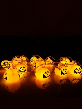 Zasilany Bateryjnie Szkielet Latarnia Dyniowa Czaszka String Light Led Na Halloween Party Christmas Decor