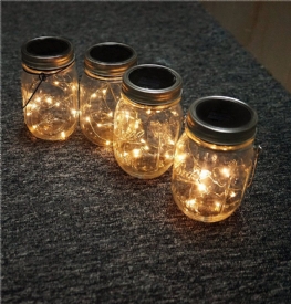 Zasilany Energią Słoneczną 2m 20 Diod Led Mason Jar Lid Fairy String Light Drut Lampa Do Wystroju Ogrodu