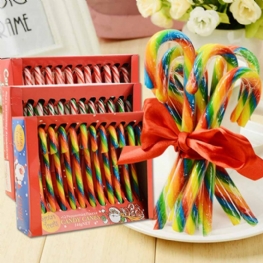 Pudełko Upominkowe Z Trzciny Cukrowej Na Wielkanoc Kolor Tęczy Lollipop Kreatywny Prezent Wiele Smaków