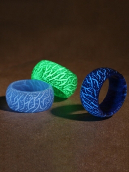 Moda Kreatywny Luminous Pęknięcia Pierścionki Fajny Wzór Żywiczne Mężczyźni Kobiety Pary Geometria Finger Rings