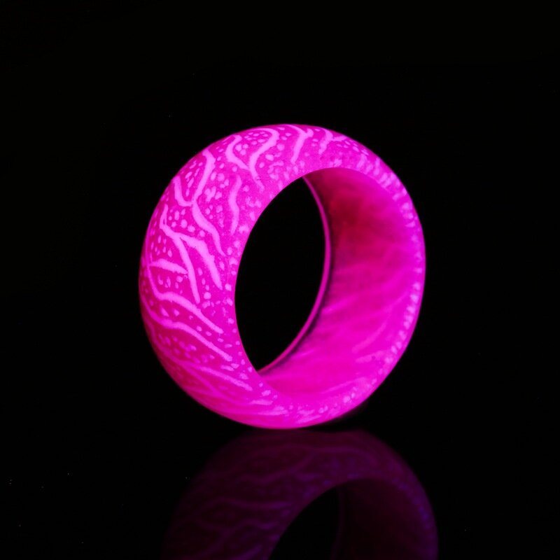 Moda Kreatywny Luminous Pęknięcia Pierścionki Fajny Wzór Żywiczne Mężczyźni Kobiety Pary Geometria Finger Rings