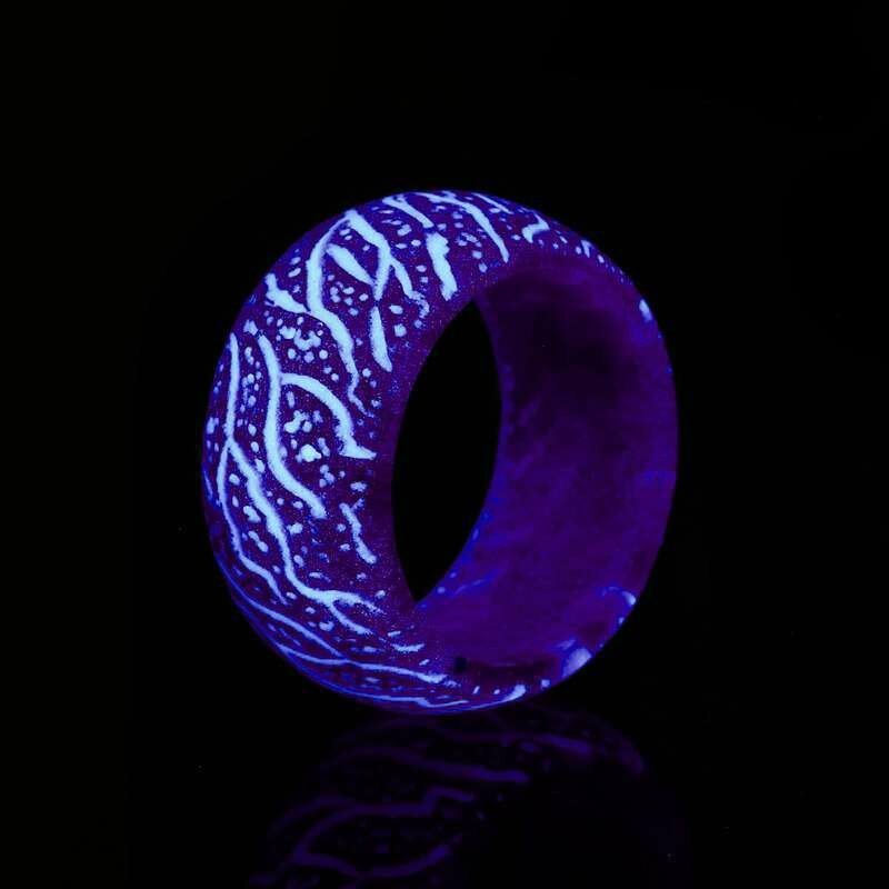 Moda Kreatywny Luminous Pęknięcia Pierścionki Fajny Wzór Żywiczne Mężczyźni Kobiety Pary Geometria Finger Rings