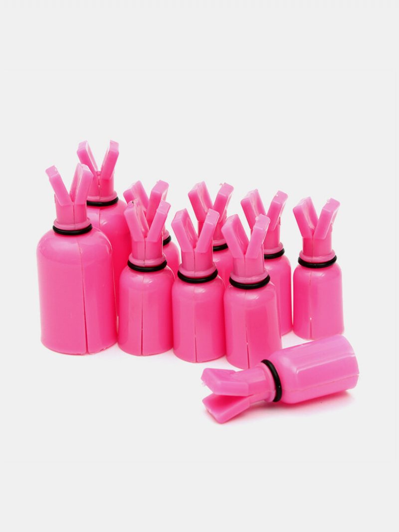 10 Szt. Plastikowe Usuwanie Lakieru Żelowego Uv Wrap Cap Nail Cotton Clip Tool