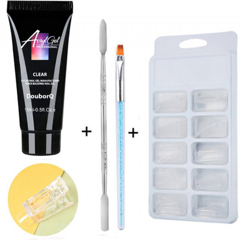 4 Szt. Zestaw Żeli Żelowych Do Przedłużania Paznokci Soak Off Quick Builder Crystal Gel Nail Art Gel Kit