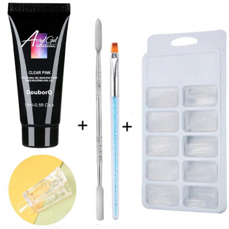 4 Szt. Zestaw Żeli Żelowych Do Przedłużania Paznokci Soak Off Quick Builder Crystal Gel Nail Art Gel Kit