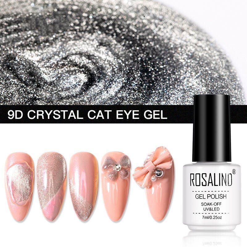 9d Crystal Kocie Oko Żel 7ml Lakier Do Paznokci Wszystko Do Manicure Semi Permanent Soak Off Żel Do Lampy Uv Potrzeba Patyczka Magnetycznego