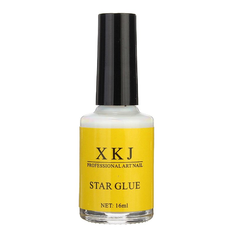 Biały Nail Art Glue Transfer Tips Klej Galaxy Star Naklejka Foliowa 16ml