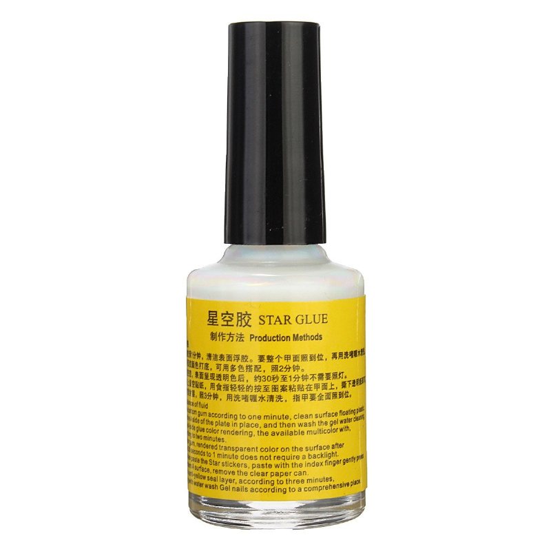 Biały Nail Art Glue Transfer Tips Klej Galaxy Star Naklejka Foliowa 16ml