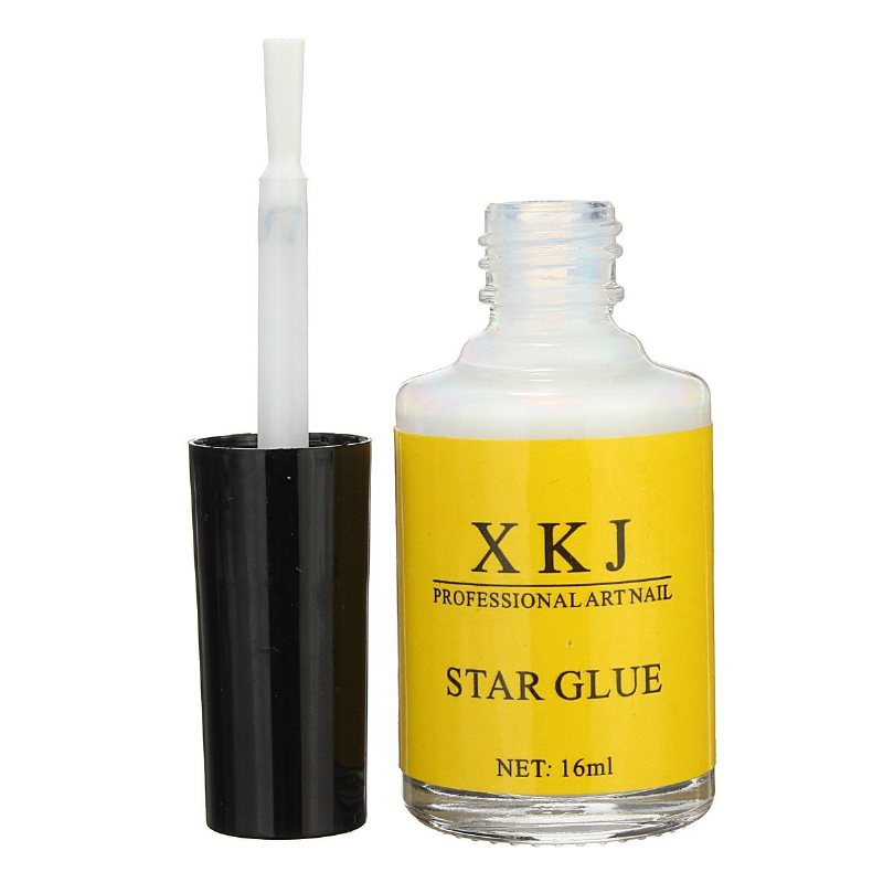 Biały Nail Art Glue Transfer Tips Klej Galaxy Star Naklejka Foliowa 16ml