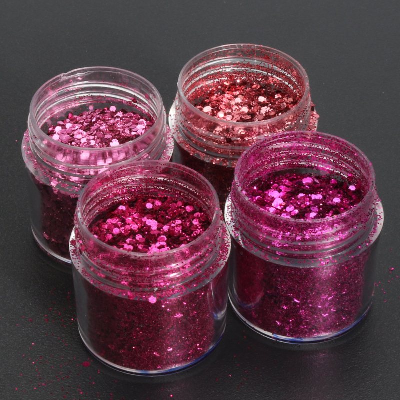 Rose Red Shining Mixed Glitter Powder Cekiny Ozdoba Do Paznokci Dust Mermaid Effect