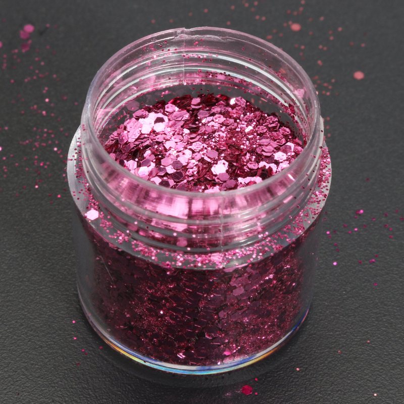 Rose Red Shining Mixed Glitter Powder Cekiny Ozdoba Do Paznokci Dust Mermaid Effect