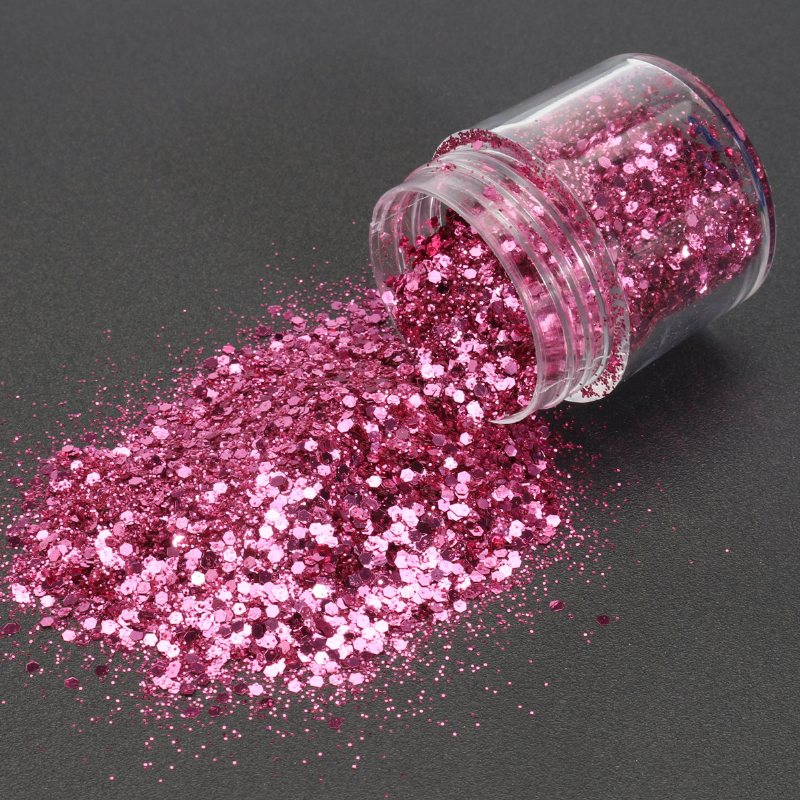 Rose Red Shining Mixed Glitter Powder Cekiny Ozdoba Do Paznokci Dust Mermaid Effect