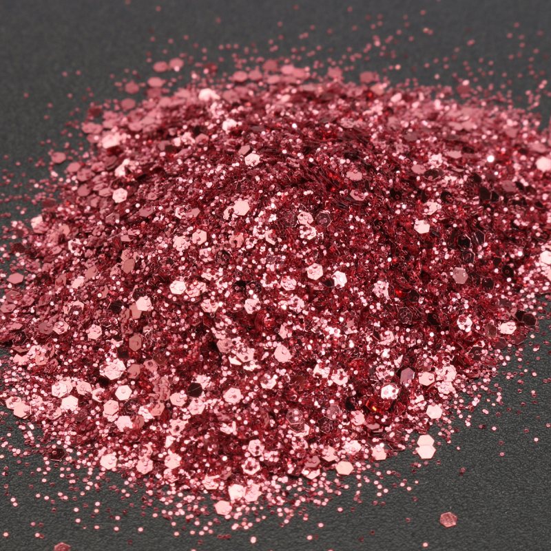 Rose Red Shining Mixed Glitter Powder Cekiny Ozdoba Do Paznokci Dust Mermaid Effect