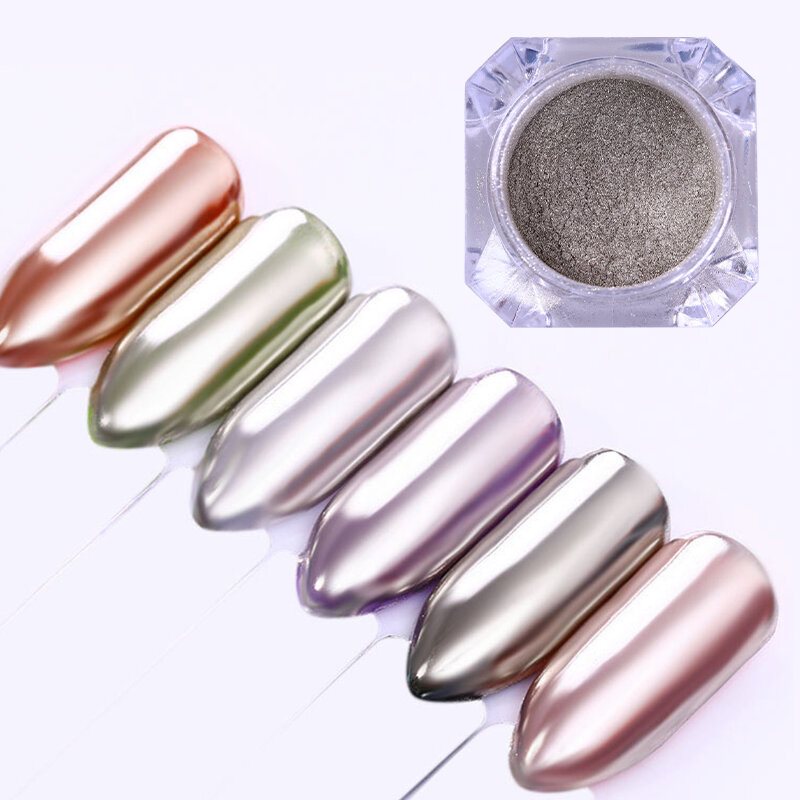 Silver Mirror Powder Nail Glitter Pigment Shimmer Dust Manicure Nails Art Decoration