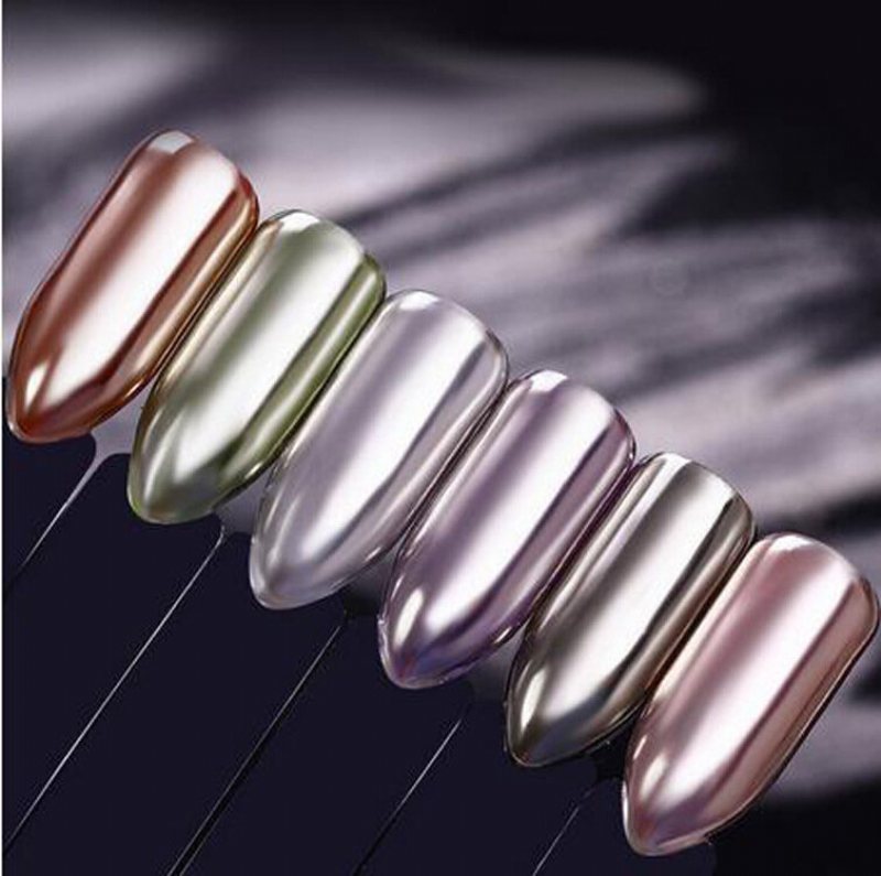 Silver Mirror Powder Nail Glitter Pigment Shimmer Dust Manicure Nails Art Decoration