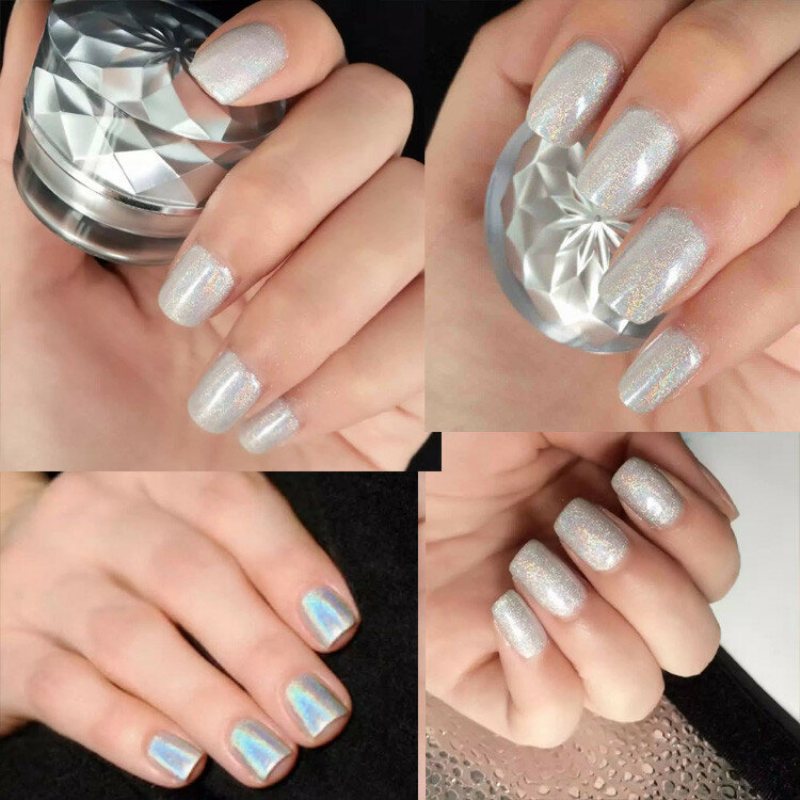 Sliver Metallic Mirror Flash Efekt Chromowanego Pudru Do Paznokci Charming Nails Art