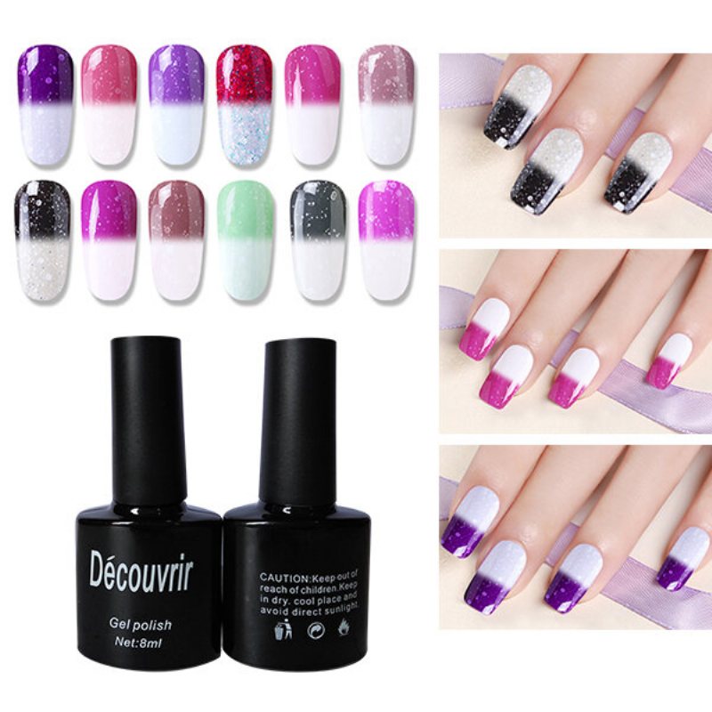 Thermal Uv Gel Nail Art Nastrojowy Lakier Zmieniający Kolor 10ml