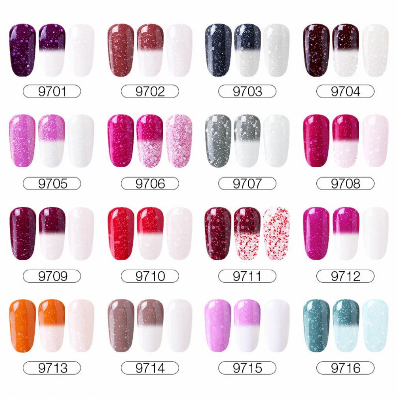 Thermal Uv Gel Nail Art Nastrojowy Lakier Zmieniający Kolor 10ml