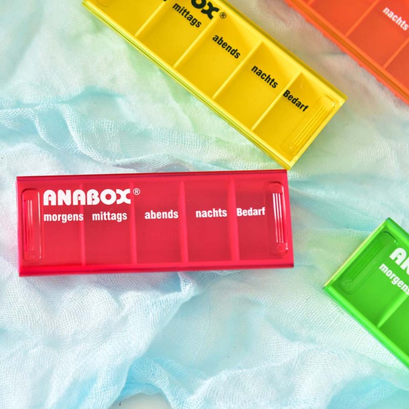 Anabox Przenośne Odporne Na Wilgoć Małe Pudełko Na Pigułki Oddzielna Walizka Medyczna Pakowana Co Tydzień