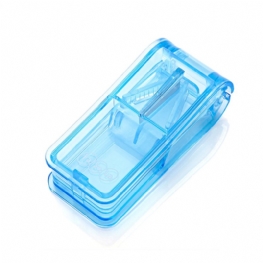 Praktyczne Urządzenie Do Cięcia Leków W Pudełku Na Pigułki Dla Osób Starszych Wygodne Dozowanie Przezroczysty Przenośny Plastikowy Pojemnik Na Leki