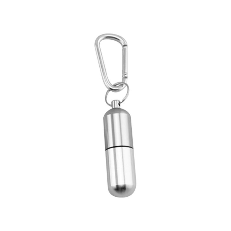 Wodoodporny Mini Pill Fob Brelok Ze Stopu Aluminium Uchwyt Na Pigułki Do Podróży Camping