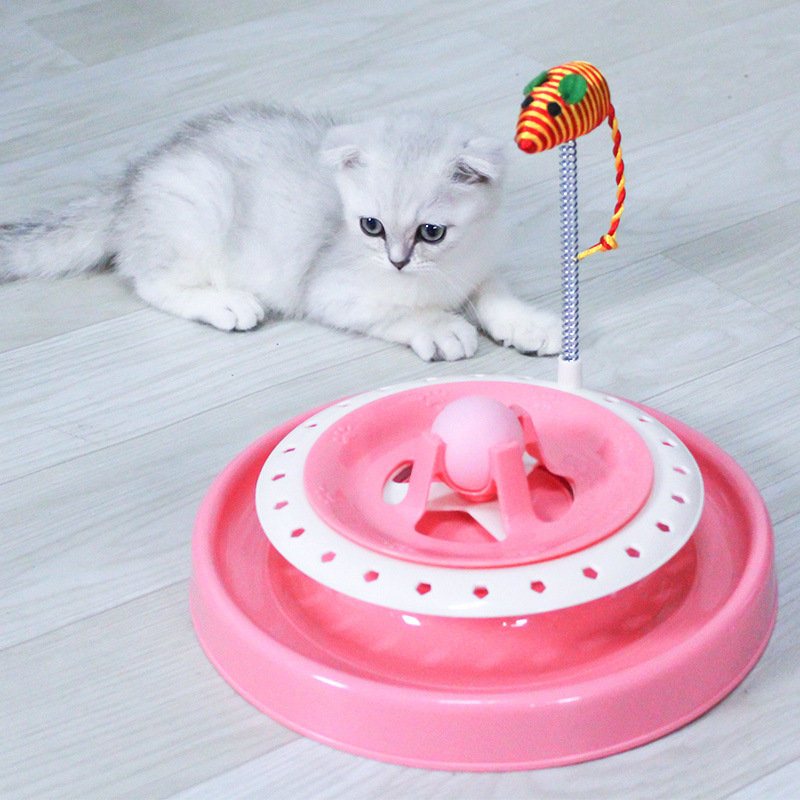 2 Kolory Cat Interaktywna Zabawka Szkoleniowa Pet Fun Running Ball Plate Toys