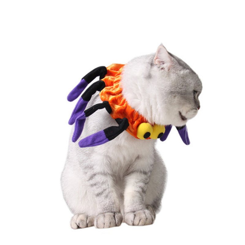 Pet Spider Collar Dog Cat Puppy Kitty Cap Halloween Supplies Pet Costume