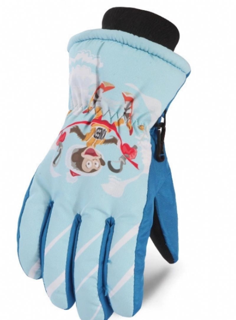 Kreatywne Dziecięce Rękawiczki Narciarskie Zimowe Ciepłe Dla Dzieci W Wieku 6-8 Lat