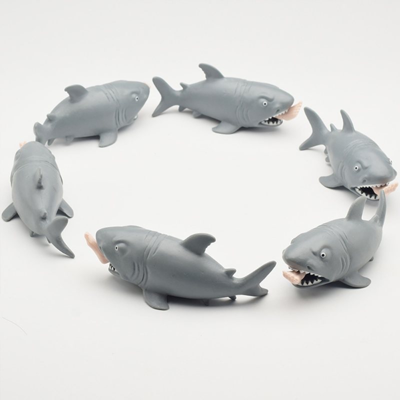 Tricky Soft Man-eating Shark Shape Squeeze Toys Ciekawe Zabawki Dekompresyjne Dla Dorosłych Eksport Szczypta