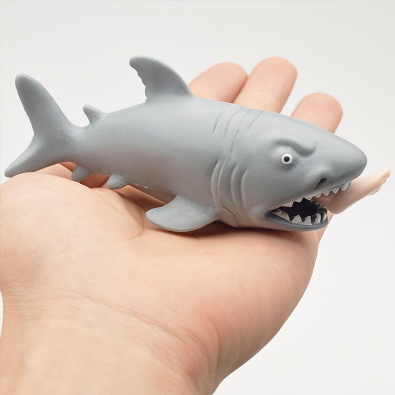 Tricky Soft Man-eating Shark Shape Squeeze Toys Ciekawe Zabawki Dekompresyjne Dla Dorosłych Eksport Szczypta