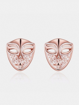 Kolczyki Unisex Inalis® Simple Style Rose Gold Mask Oil Drop