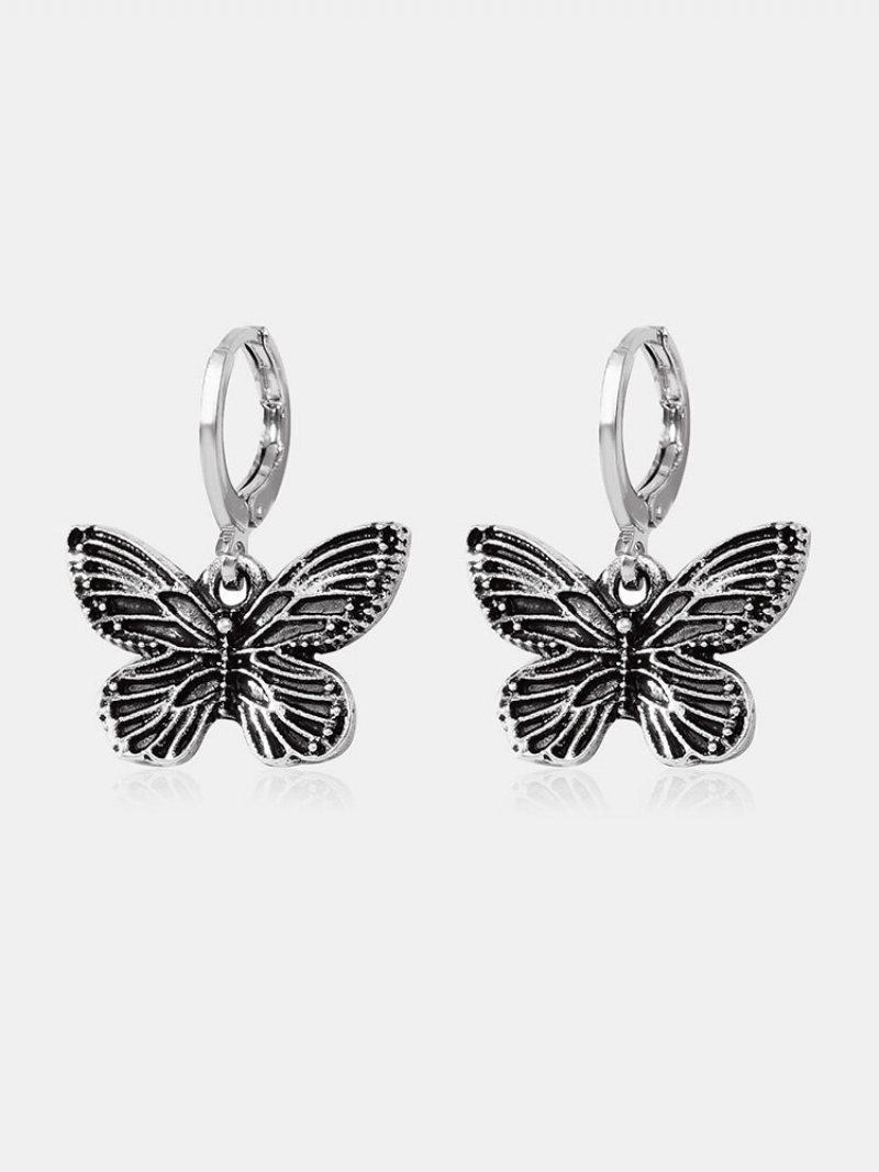 Kolczyki Ze Stopu Fashion Vintage Distressed Butterfly Shape