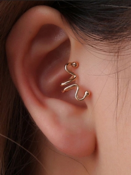 Modne Klipsy Do Uszu Snake Bone Animal Matchstick Ear Cuff Kolczyki Biżuteria Etniczna Dla Kobiet