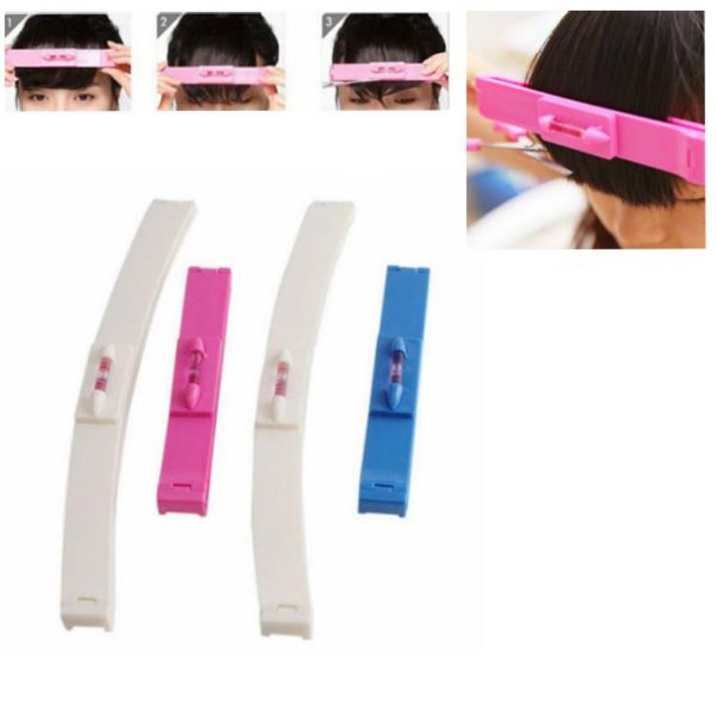 Hair Bang Linijka Śliczny Trymer Narzędzie Do Cięcia Frędzli Clipper Comb Guide Pink Blue