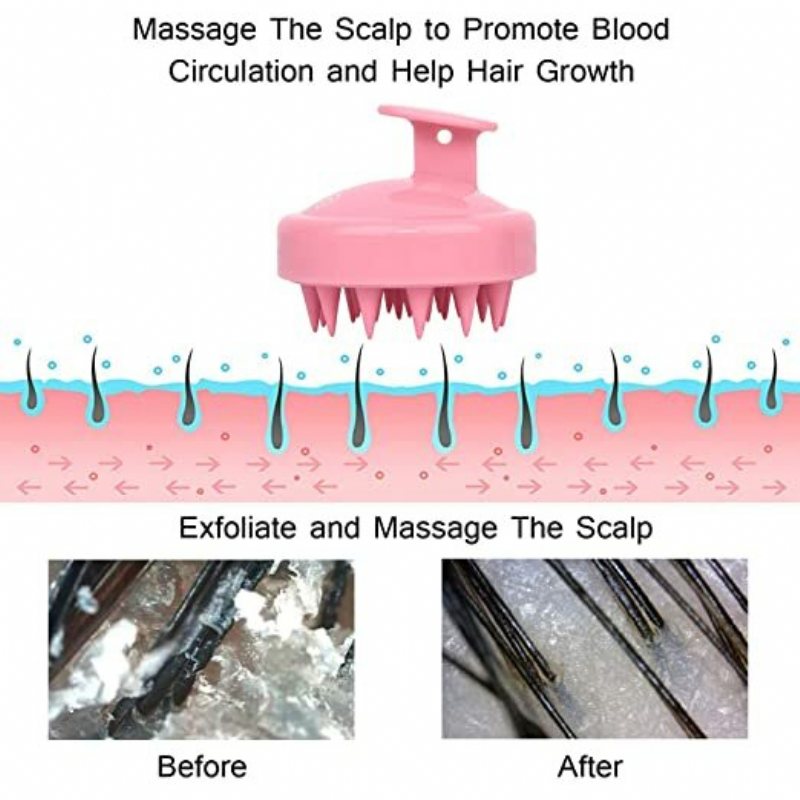 Masażer Do Skóry Głowy Szampon Szczotka Do Do Masażu Usuń Łupież Promuj Wzrost Włosów Do Szamponu