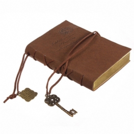10x14 cm Klasyczny Retro Skórzany Klucz Pusty Pamiętnik Notatnik Vintage String Journal Sketchbook