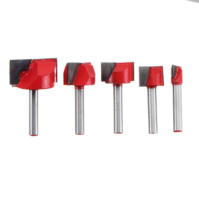 5szt 6x10/16/22/25/32mm Shank Router Bit Zestawy Profilowanie Przycinanie Frez Do Drewna