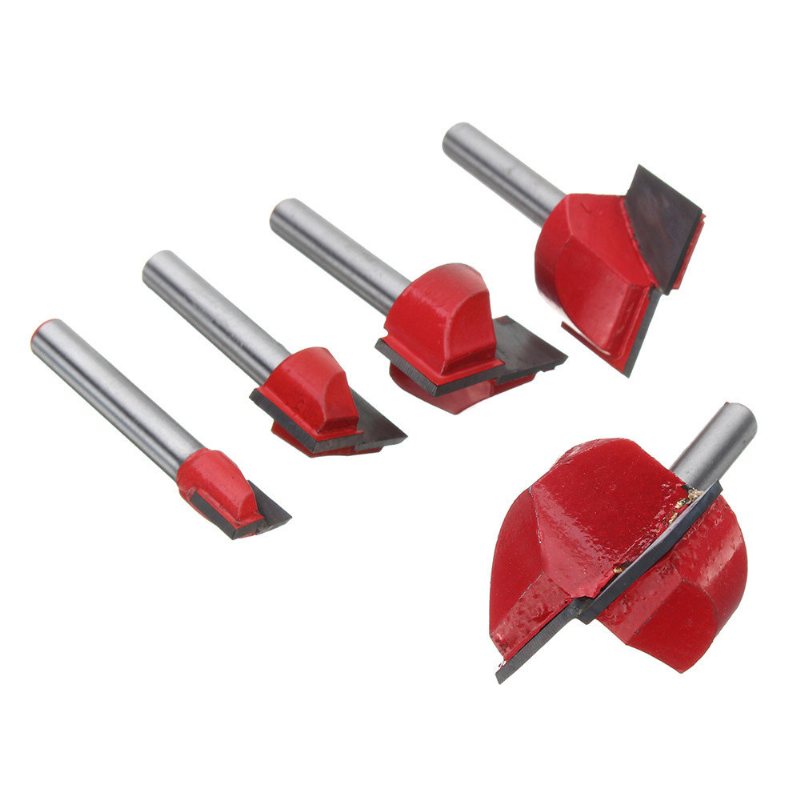 5szt 6x10/16/22/25/32mm Shank Router Bit Zestawy Profilowanie Przycinanie Frez Do Drewna