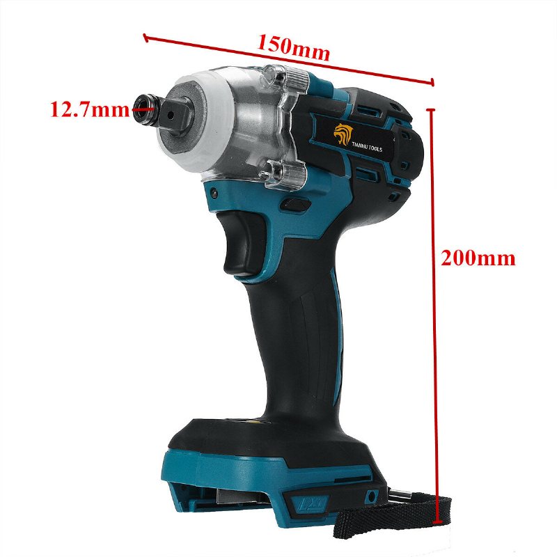 Drillpro 18v Bezszczotkowy Akumulatorowy Elektryczny Klucz Udarowy Akumulator 1/2 Nasadowy Elektronarzędzia Do Akumulatora Makita