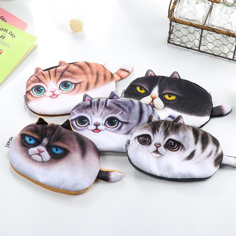 Emulational Kawaii Cats Zipper Piórnik O Dużej Pojemności Torba Na Długopis Kreatywne Śliczne Pudełko Na Artykuły Papiernicze