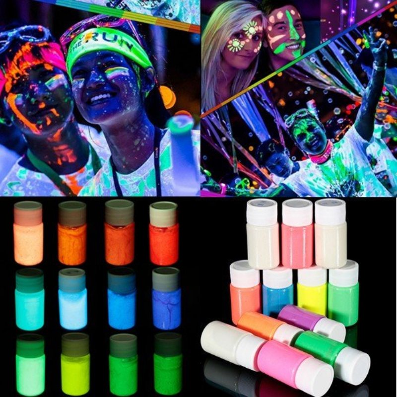 Glow In Dark Paint Black Light Night Fluorescencyjna Farba Ultrafioletowa Uv Super Bright Art