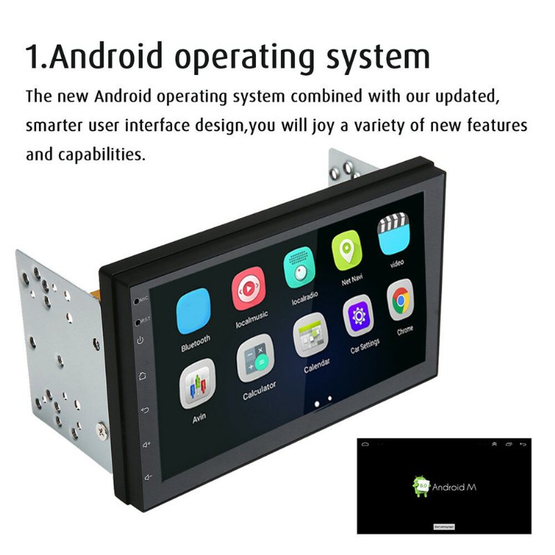 Imars 7 Cal 2 Din Dla Androida 8.0 Radio Samochodowe Stereo Odtwarzacz Mp5 Ekran 2.5d Gps Wifi Bluetooth Fm Z Tylną Kamerą