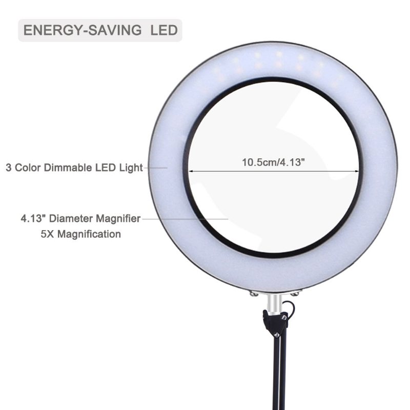 Szkło Powiększające Usb Led 3 Kolory Podświetlana Lampa Powiększająca Lupa Czytanie / Przeróbka / Lutowanie