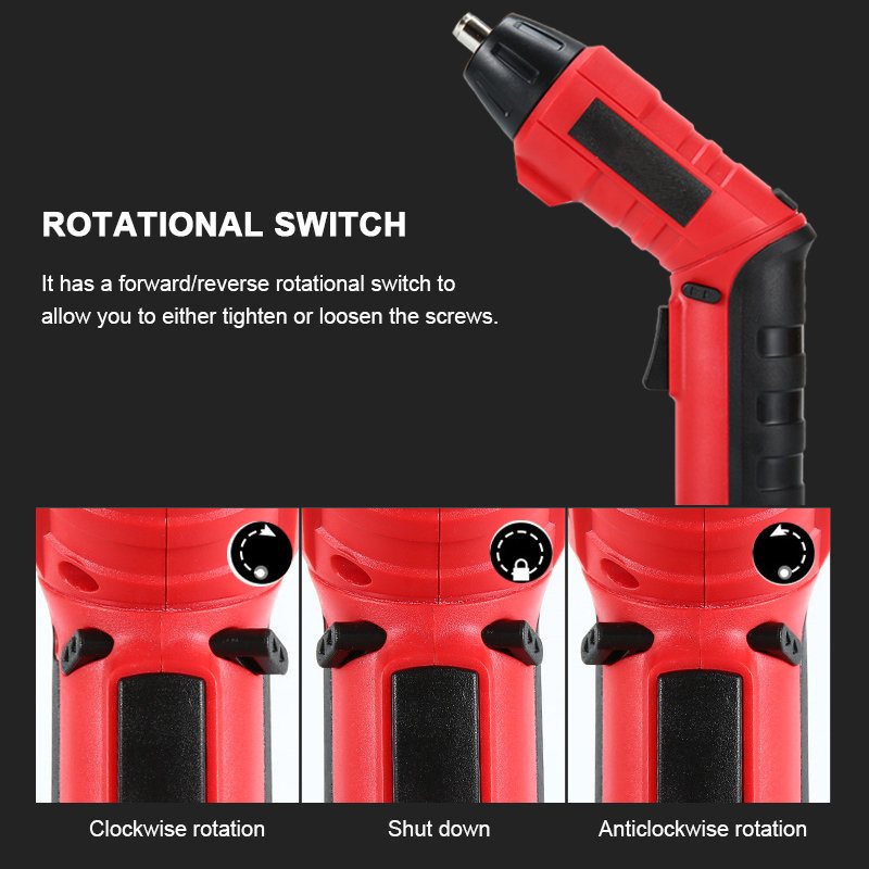 Wkrętarka Elektryczna 4.8 V 600 Mah Li-ion 4.5 Nm Wiertarka Ręczna