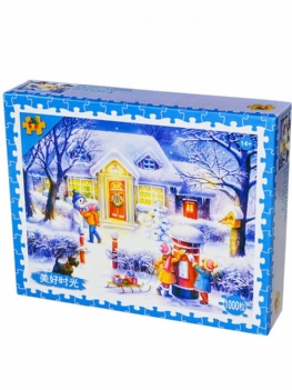 1000 Kawałków Papieru Puzzle Dla Dorosłych Śnieg Zabawka Dekompresyjna Układanka Cartoon Zabawki Edukacyjne Prezent