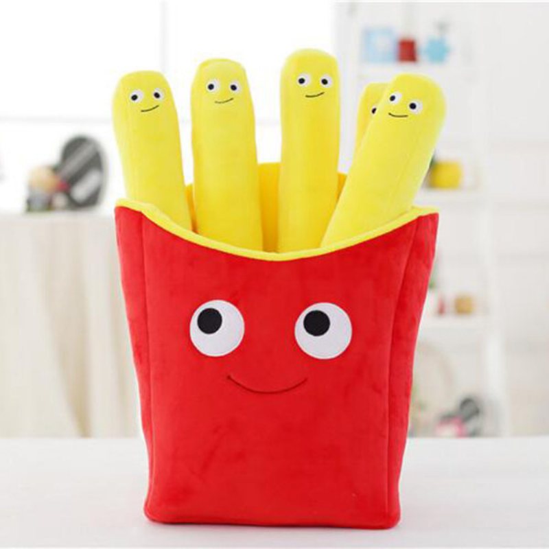 3d 50 cm Cute Cartoon Expression Pizza Frytki Poduszki Kreatywne Nadziewane Pluszowe Zabawki Home Decor