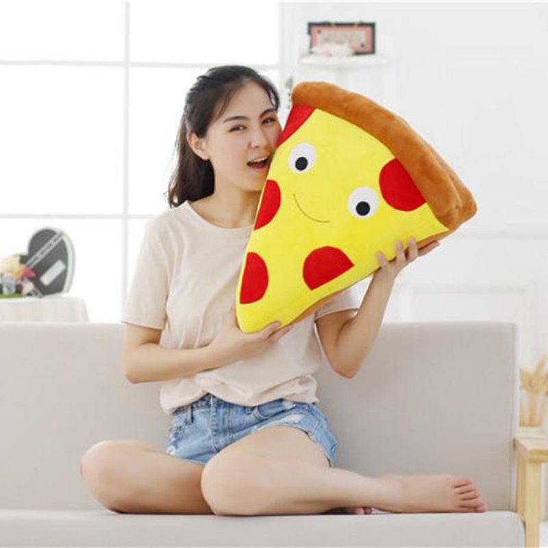 3d 50 cm Cute Cartoon Expression Pizza Frytki Poduszki Kreatywne Nadziewane Pluszowe Zabawki Home Decor