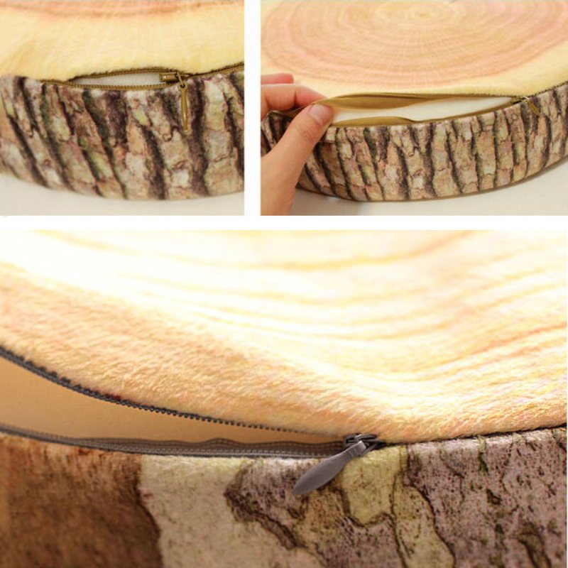 3d Stump Log Wood Rzut Poduszka Sycamore Tree Home Office Car Decor