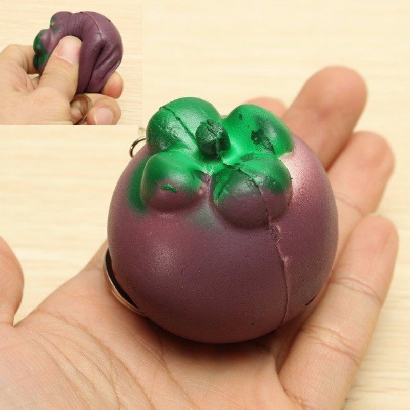 5.5 cm Squishy Mangostan Owoce Tropikalne 5.5 * 5 cm Breloczek Torba Na Telefon Pasek Wisiorek Prezent